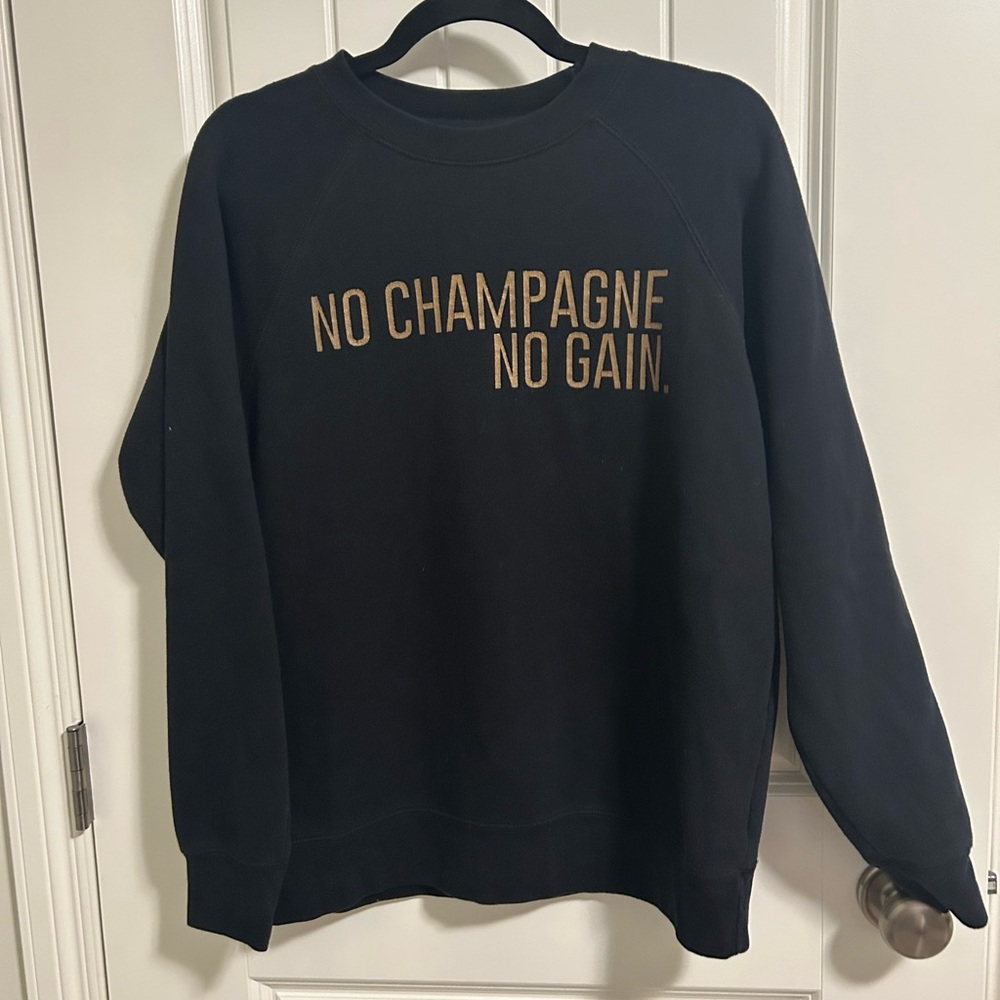 No Champagne No Gain-gold Glitter